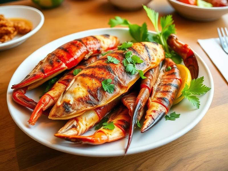 Mẻ tôm mũ ni vừa cập bến — nướng muối ớt thơm nức cả quán. Đ